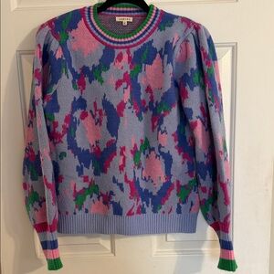 JODIGL Multicolor Abstract Crew Neck Sweater